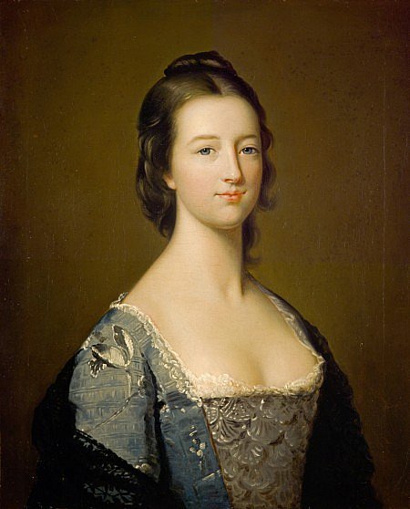 Elizabeth Gunning ca. 1752-1753 by Gavin Hamilton (1723-1798) Scottish Naitonal Portrait Gallery PG 1444